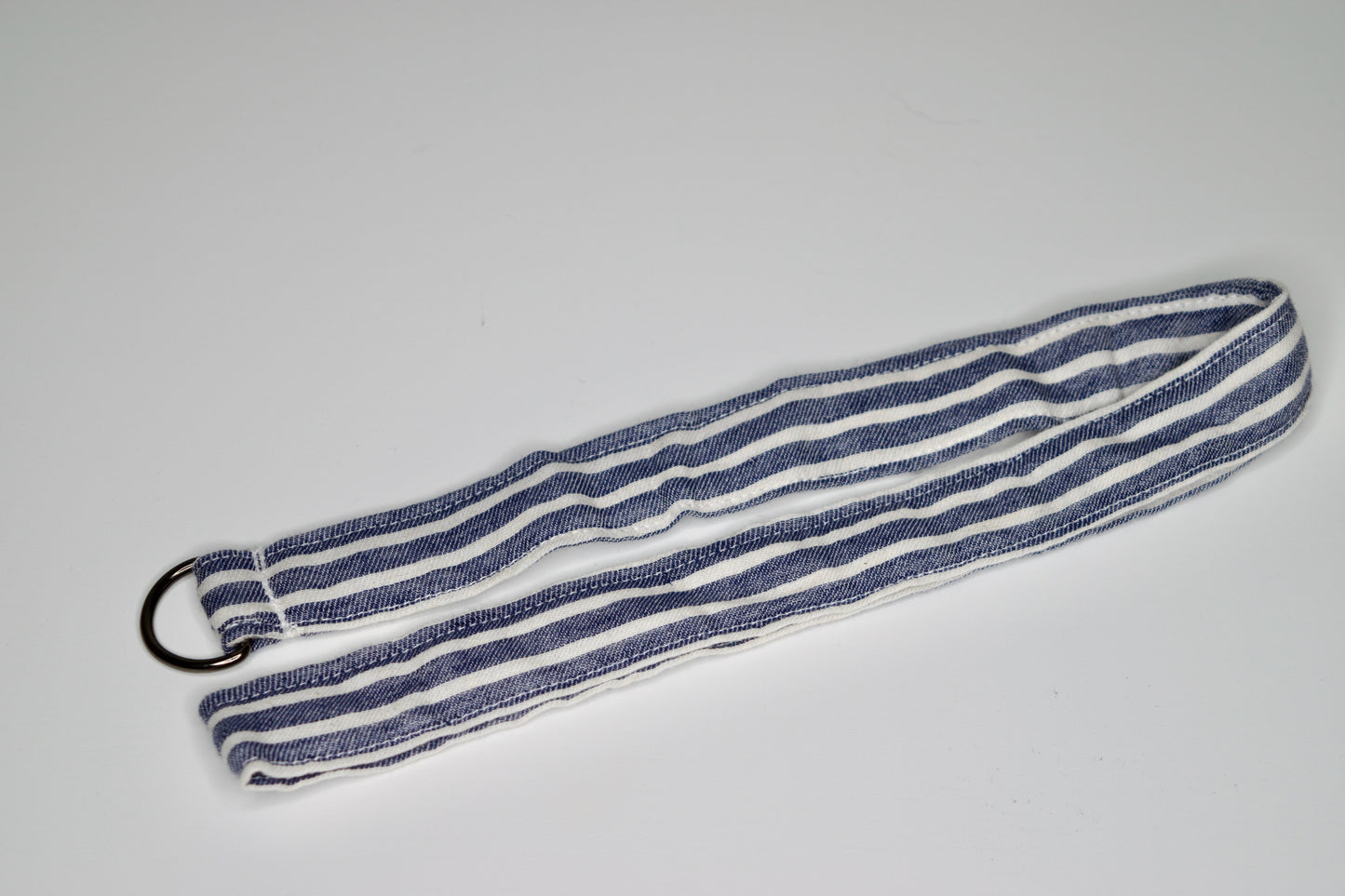 Blue and White Stripes Lanyard