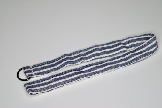 Blue and White Stripes Lanyard