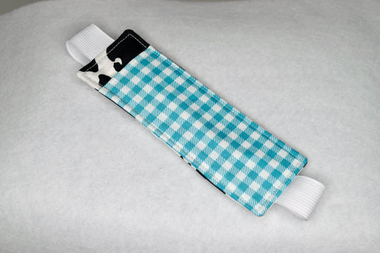 Cow Print / Blue Plaid