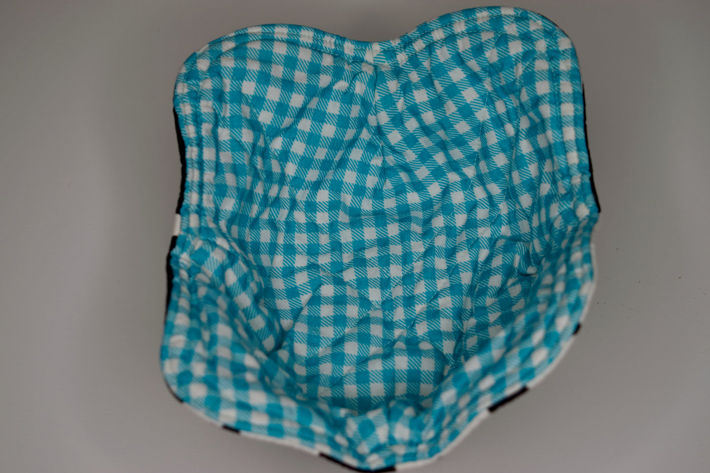 Cow Print / Blue Plaid Small Bowl Cozy