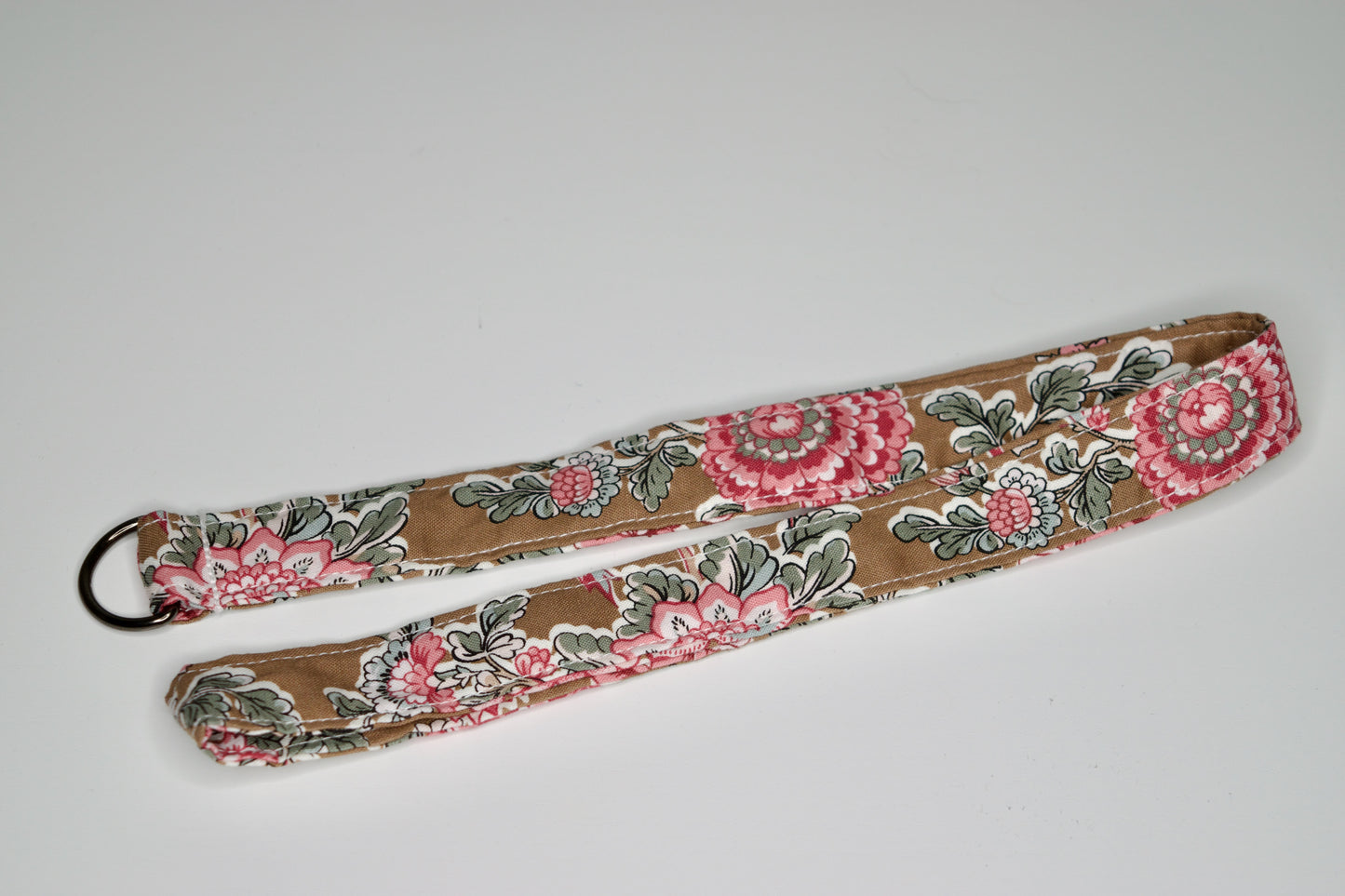 Brown Floral Lanyard