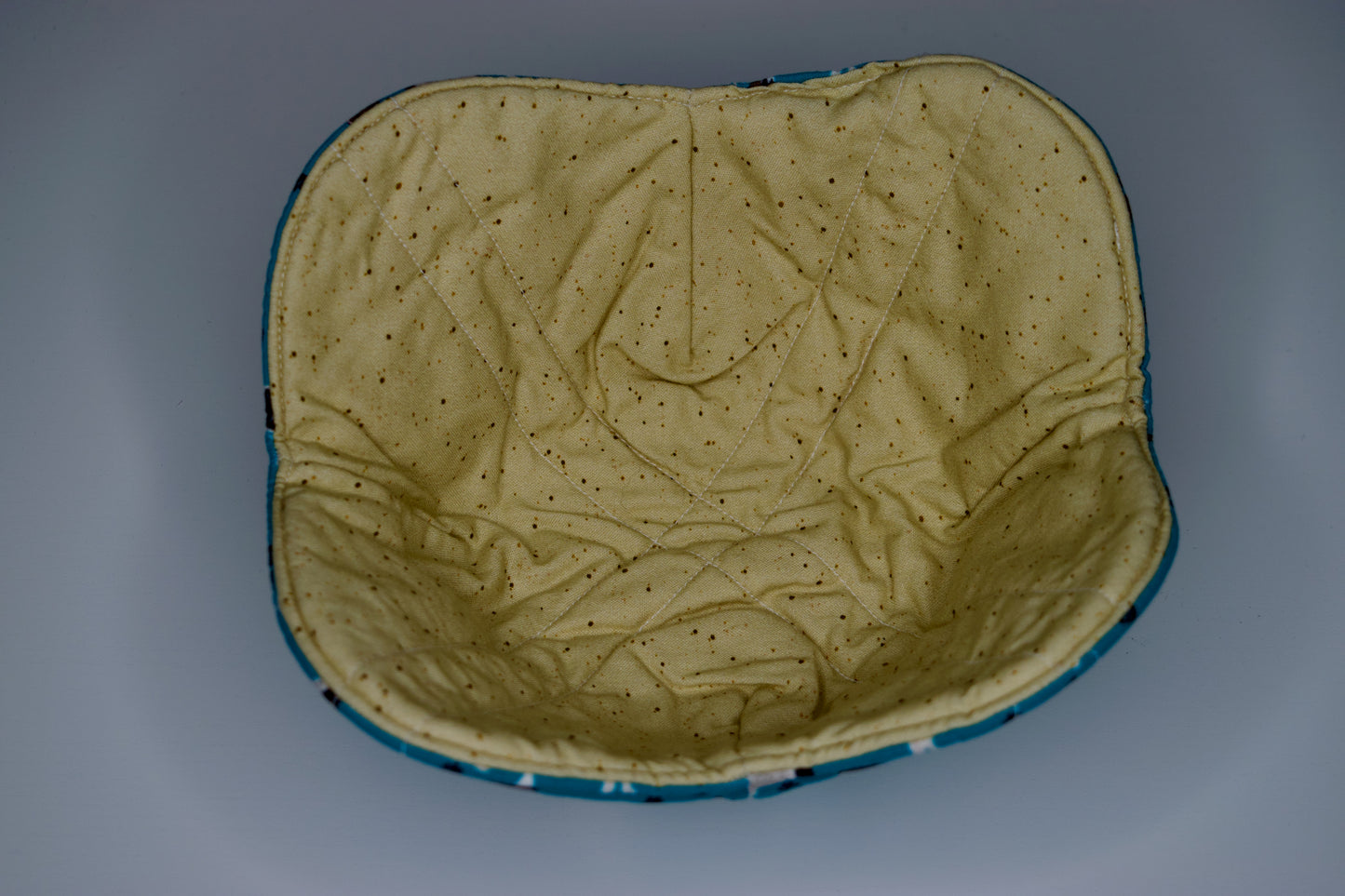 Huskies / Tan and Brown Dots Small Bowl Cozy