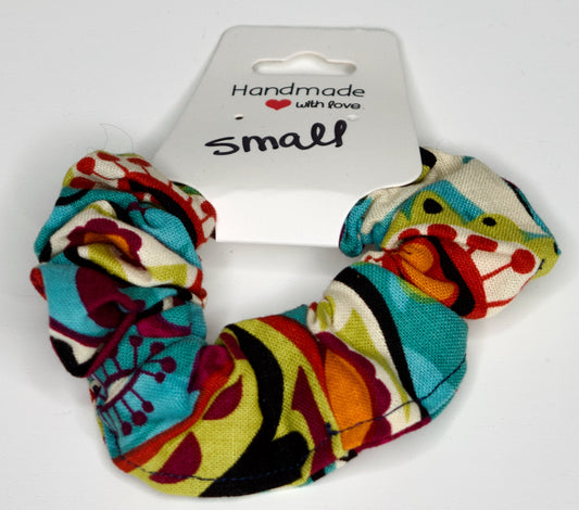 Small Retro Flowers Scrunchie