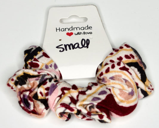 Small Floral Knit Scrunchie