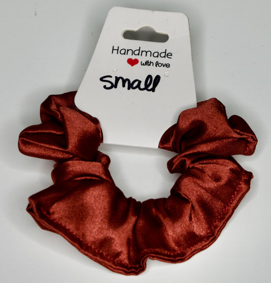 Small Copper Satin Scrunchie