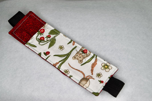 Red Leaves / Mice Elastic Bookmark