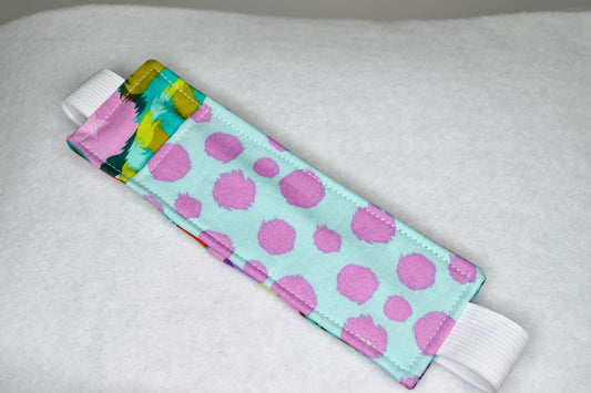 Cats in a Tree / Aqua and Purple Dots Elastic Bookmark