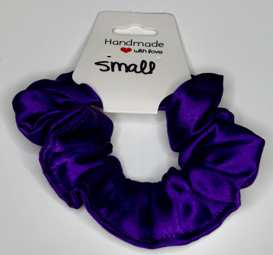 Small Purple Satin Scrunchie