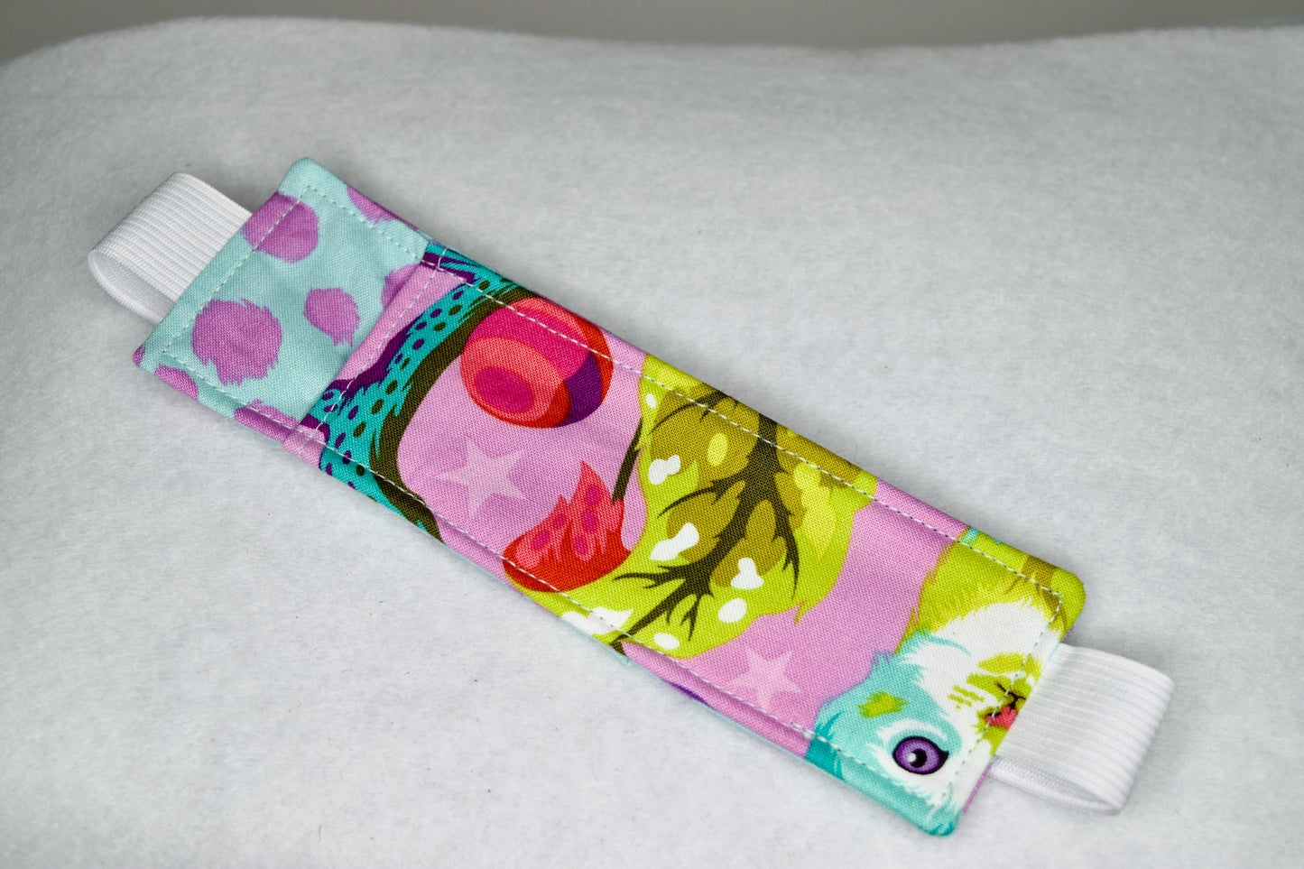 Aqua and Purple Dots / Cats in a Tree Elastic Bookmark