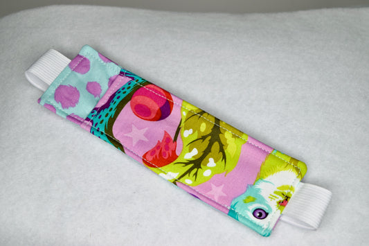 Aqua and Purple Dots / Cats in a Tree Elastic Bookmark