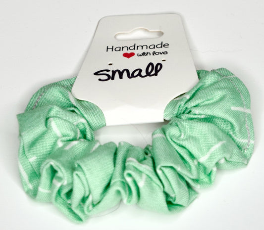 Small Mint Stripes Scrunchie