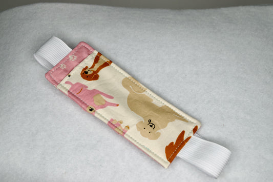 Pink and White Paws / Dogs Elastic Bookmark