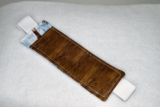 Eagles / Wood Grain Elastic Bookmark