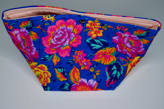 Bright Flowers / Blush Pink Small Snap Pouch