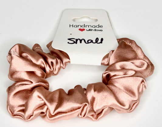 Small Rose Satin Scrunchie