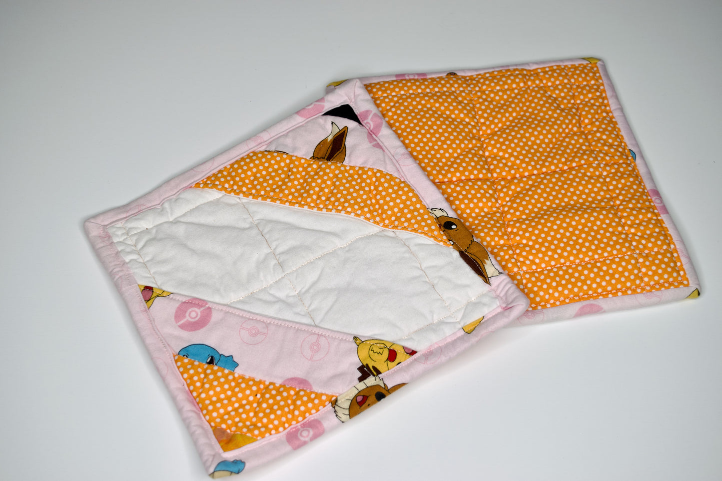 Pokemon and Polka Dot Safe Fingers Potholders
