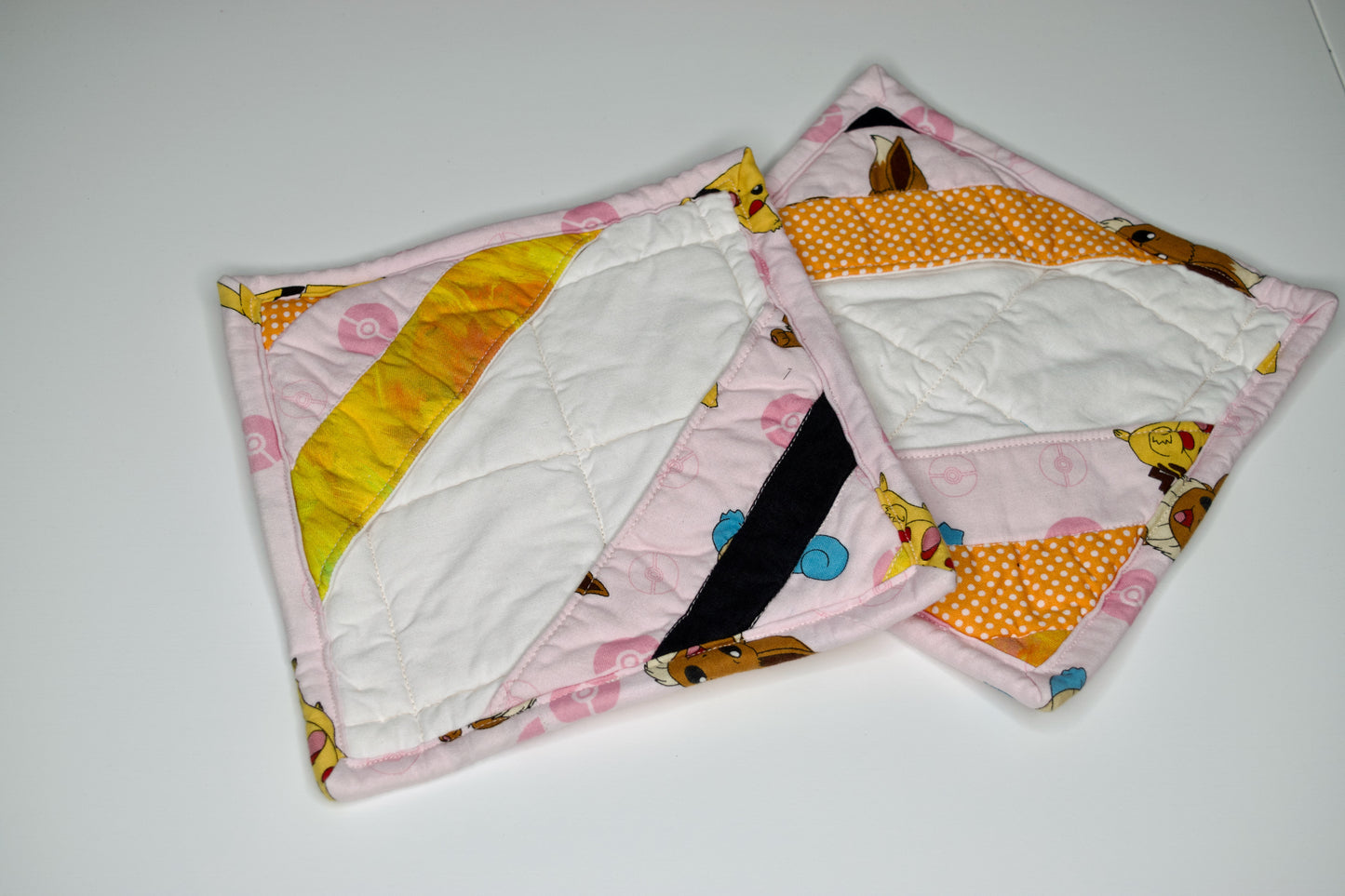 Pokemon and Polka Dot Safe Fingers Potholders