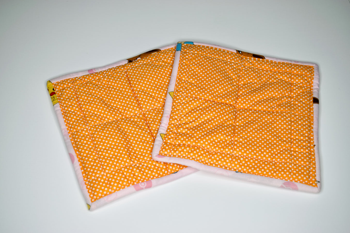 Pokemon and Polka Dot Safe Fingers Potholders