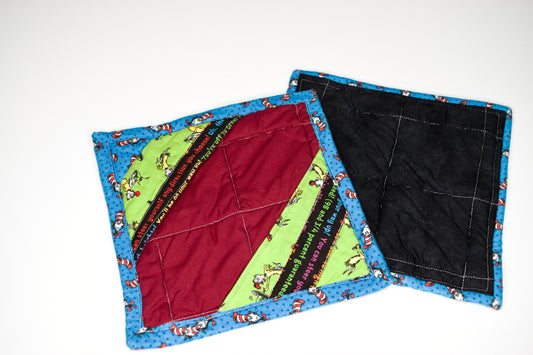 Dr. Seuss and Black Safe Fingers Potholders