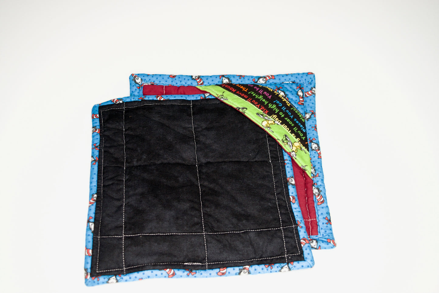 Dr. Seuss and Black Safe Fingers Potholders