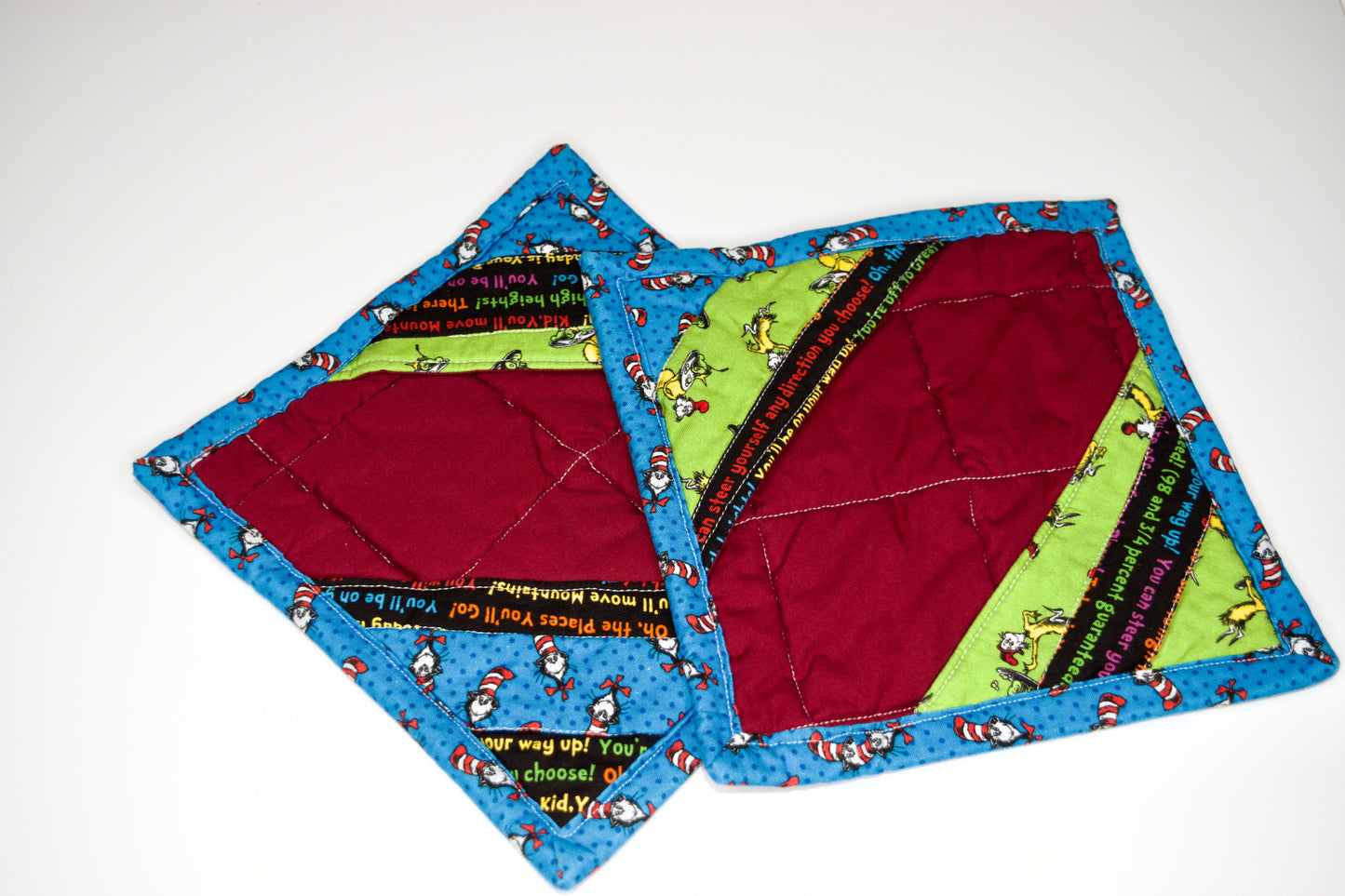 Dr. Seuss and Black Safe Fingers Potholders