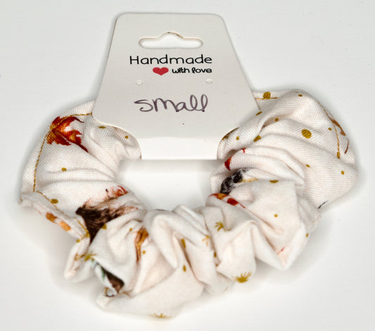 Small Fall Chickens Scrunchie