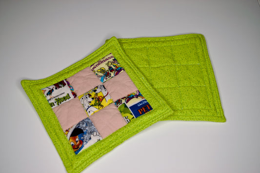 Disney and Lime Arrows Potholders