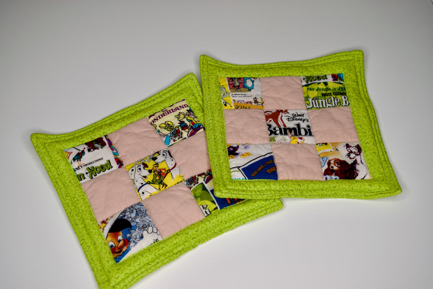 Disney and Lime Arrows Potholders