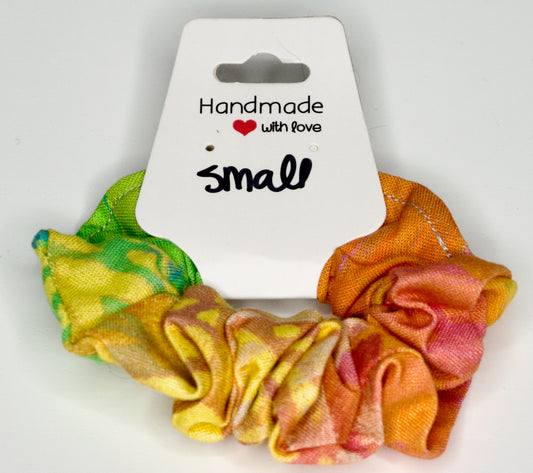 Small Tropical Flowers Scrunchie