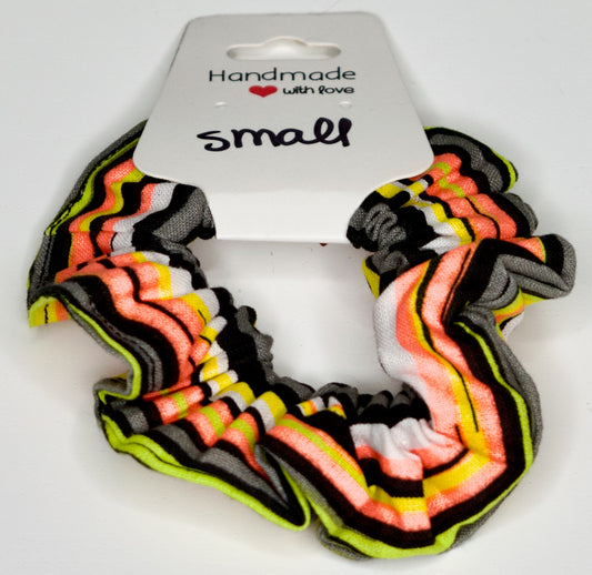 Small Orange and Yellow Stripes Scrunchie