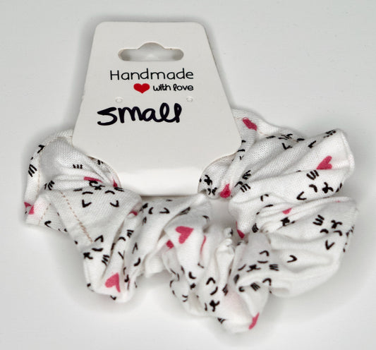 Small Cat Face Scrunchie