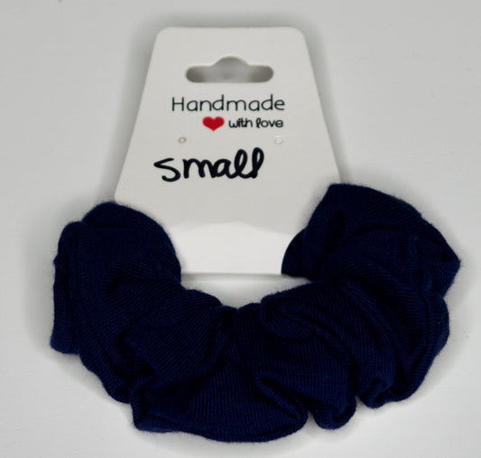 Small Navy Knit Scrunchie