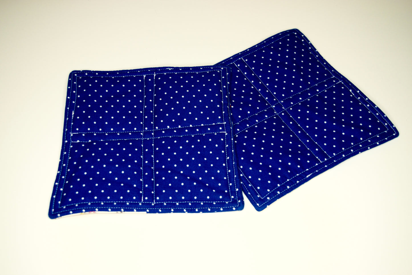 Dr. Seuss and Blue Polka Dot Potholders