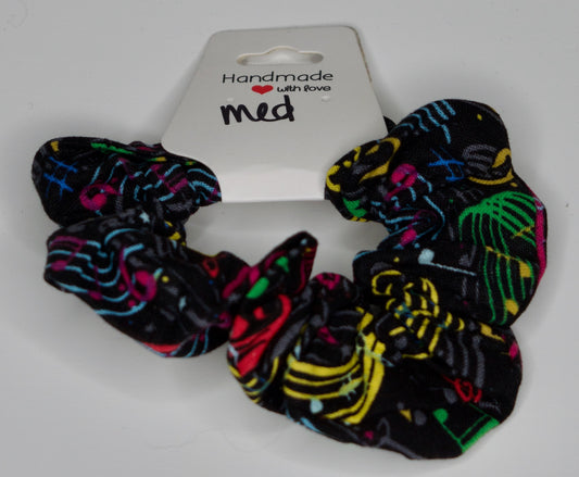 Medium Music Notes Scrunchie