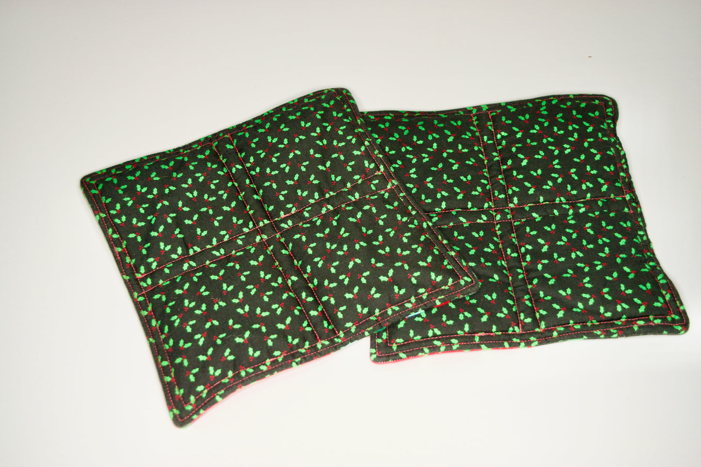 Christmas and Holly Potholders