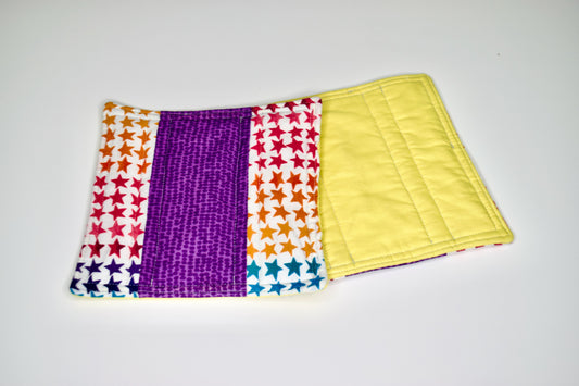 Stars, Purple Dots, and Yellow Potholders