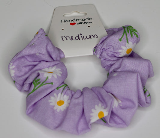 Medium Lavender Daisies Scrunchie