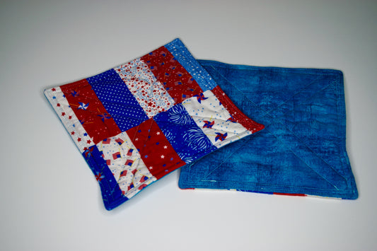 Patriotic and Blue Potholders