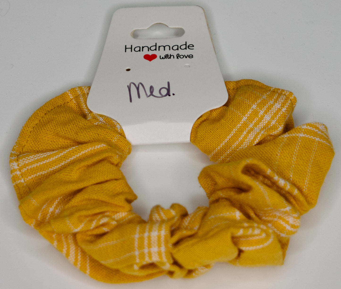 Medium Gold Plaid Scrunchie
