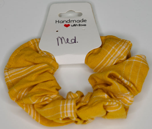 Medium Gold Plaid Scrunchie