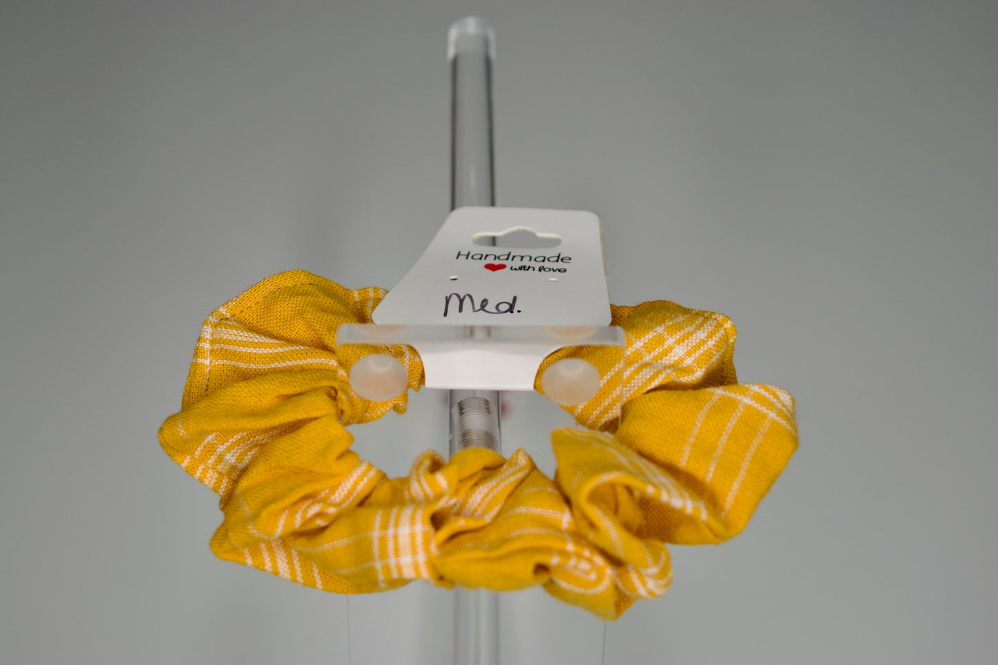 Medium Gold Plaid Scrunchie