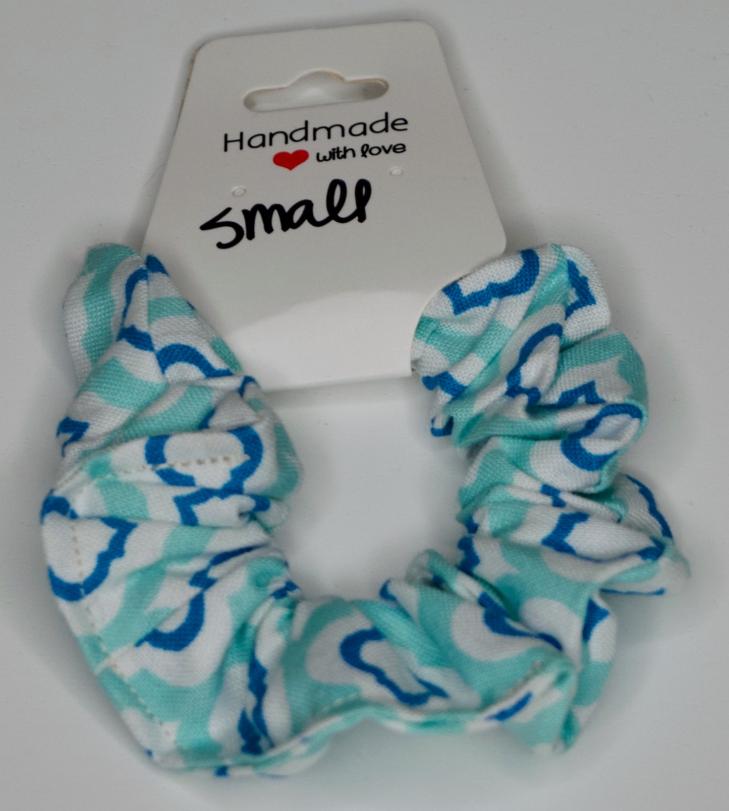 Small Blue Diamonds Scrunchie