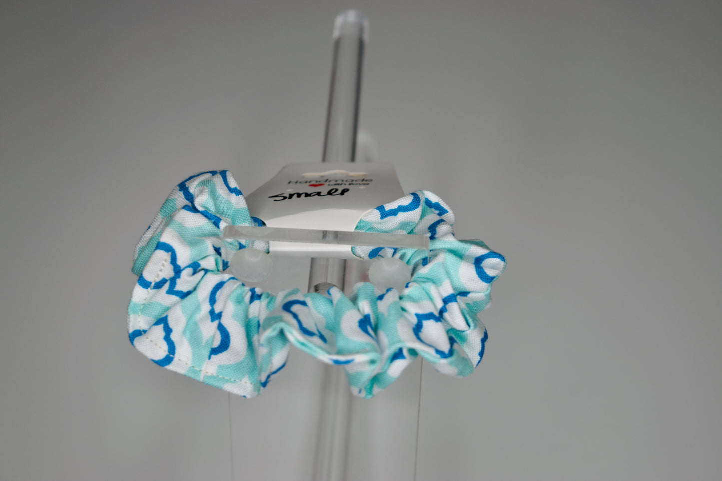 Small Blue Diamonds Scrunchie