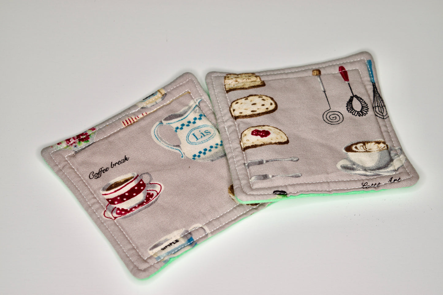 Tea Time and Mint Mini Hot Pads