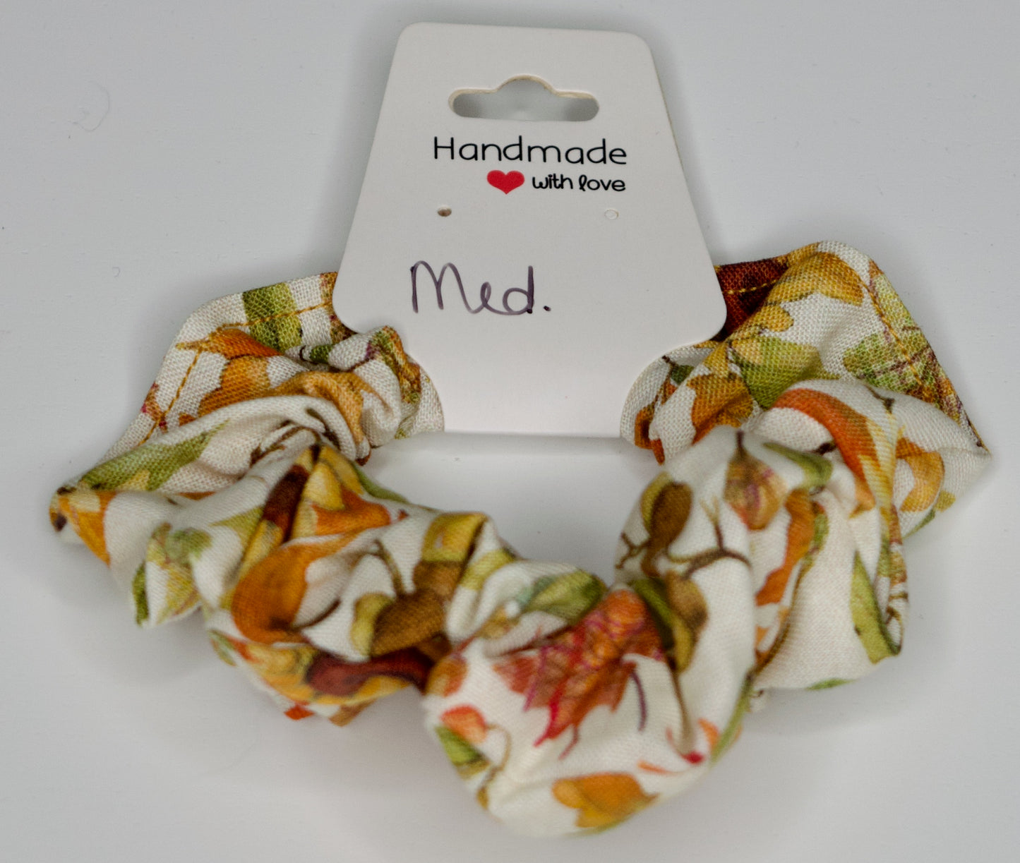 Medium Fall Leaves and Sunflowers Scrunchie