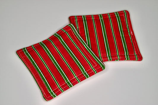 Red and Green Stripes Mini Hot Pads