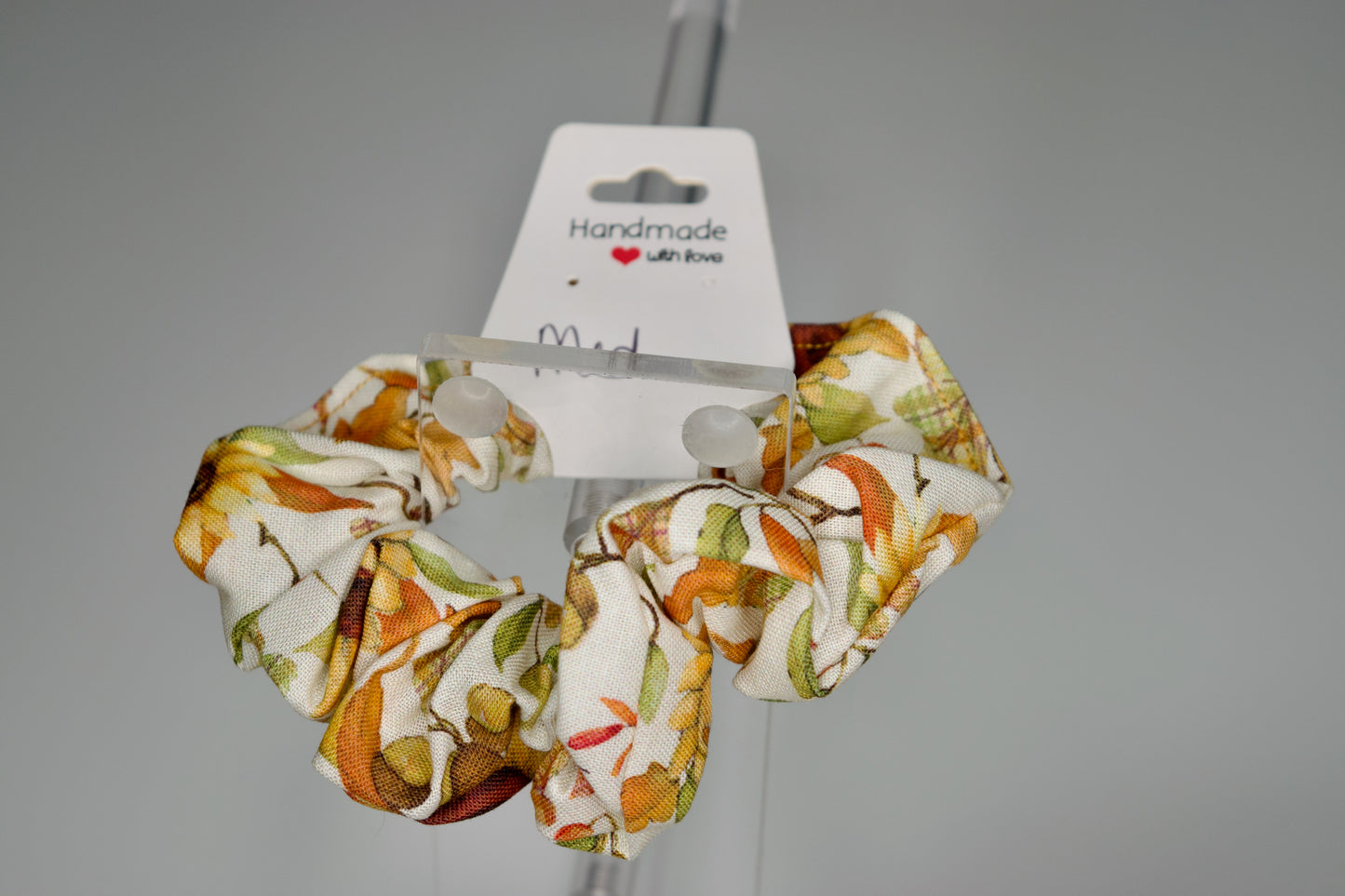 Medium Fall Leaves and Sunflowers Scrunchie