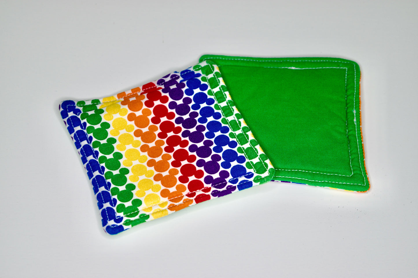 Rainbow Mickey and Green Mini Hot Pads