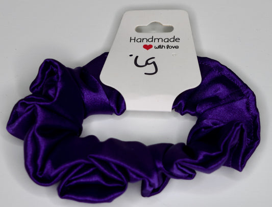 Large Purple Satin  Scrunchie