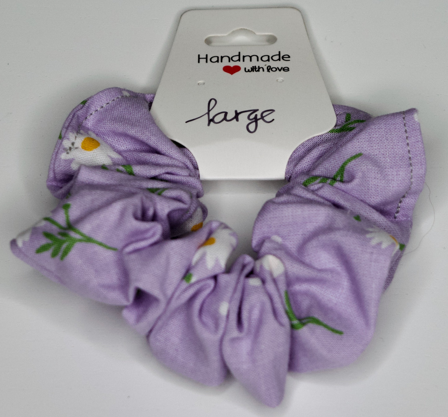 Large Lavender Daisies Scrunchie